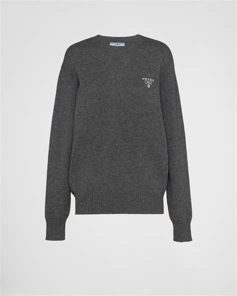 prada jumper grey|prada cashmere cardigan.